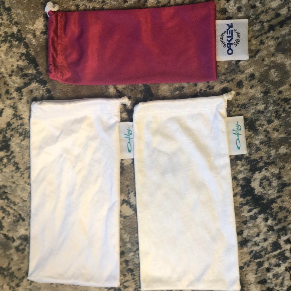 Pink & White Oakley Microfiber Bags